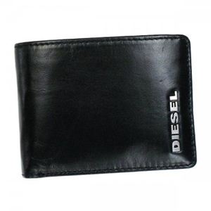 DIESEL（ディーゼル） 二つ折り財布（小銭入れ付） FRESH ＆amp; BRIGHT X01269 H3738 BLACK ／ GOLDEN YELLOW