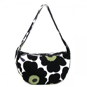 marimekko（マリメッコ） ナナメガケバッグ BLUM 25121 30 WHITE／ BLACK