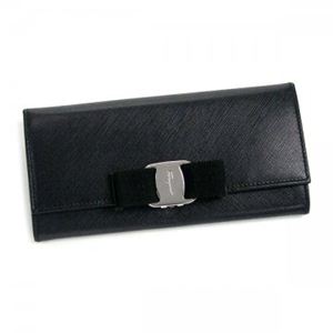 Ferragamo（フェラガモ） 長財布 MISS VARA BOW CLIP V 22B559 494414 NERO