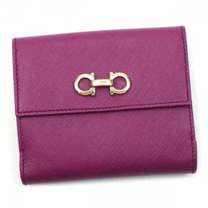 Ferragamo（フェラガモ） 二つ折り財布（小銭入れ付） GANCINI ICONA VITELL 22A960 510394 GIGLIO