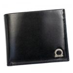 Ferragamo（フェラガモ） 二つ折り財布（小銭入れ付） MENS SLG GANCIO ONE 668669 428268 NERO