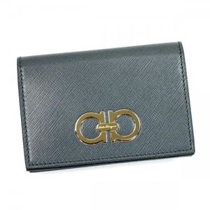 Ferragamo(フェラガモ) カードケース GANCINI ICONA VITELL 22A552 510331 CHARCOAL/MET.GRAFITE