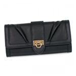 Ferragamo（フェラガモ） 長財布 GANCIO DRAPPEGGIO 22B630 512803 NERO