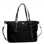 Prada（プラダ） トートバッグ TESSUTO+SAFFIANO BR4253 F0002 NERO