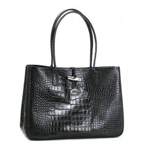 Longchamp（ロンシャン） トートバッグ ROSEAU STYLE CROCO 2686 1 BLACK