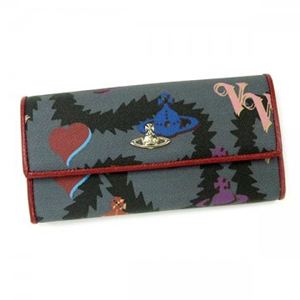 Vivienne Westwood（ヴィヴィアンウエストウッド） 長財布 SQUIGGLE LOGOMANIA 32225  MULTICOLOR RED