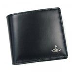 Vivienne Westwood（ヴィヴィアンウエストウッド） 二つ折り財布（小銭入れ付） MAN BICOLORED 33016  BLACK