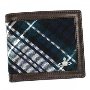 Vivienne Westwood（ヴィヴィアンウエストウッド） 二つ折り財布（小銭入れ付） MAN TARTAN 33023  GREEN