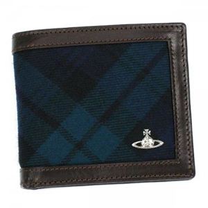 Vivienne Westwood（ヴィヴィアンウエストウッド） 二つ折り財布（小銭入れ付） MAN TARTAN 33023  BLUE