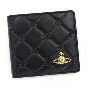 Vivienne Westwood（ヴィヴィアンウエストウッド） 二つ折り財布（小銭入れ付） ANGEL ORB 730V  NERO