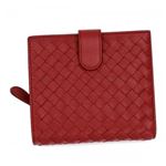 BOTTEGA VENETA（ボッテガベネタ） 2つ折りカード PORTAMONETE INTRECCI 114073 6520 RED