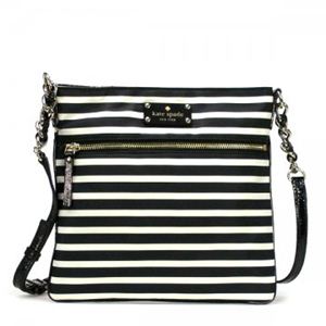 KATE SPADE（ケイトスペード） ナナメガケバッグ KATE SPADE NYLON STR PXRU3229 17 BLACKCREAM