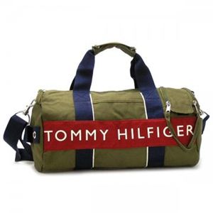 【2013年2月28日まで期間限定値下げ】TOMMY HILFIGER（トミーヒルフィガー） ボストンバッグ LOGO CLASSICS 6912242 312 OLIVE／RED