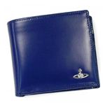 Vivienne Westwood（ヴィヴィアンウエストウッド） 二つ折り財布（小銭入れ付） MAN BICOLORED 33016 BLUE