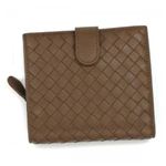 BOTTEGA VENETA（ボッテガベネタ） 二つ折り財布（小銭入れ付） PORTAMONETE INTRECCI 114073 2802 CHENE