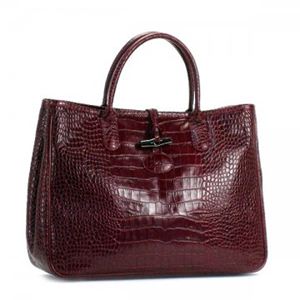 Longchamp（ロンシャン） ハンドバッグ ROSEAU STYLE CROCO 1681 9 BORDEAUX