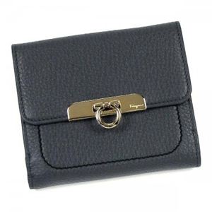 Ferragamo（フェラガモ） 二つ折り財布（小銭入れ付） GANCIO TIMELESS 22B601 513210 CHARCOAL