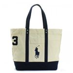 RalphLauren（ラルフローレン） トートバッグ BIG PP TOTE 4051582 254BC NATURAL／NEWPORT NAVY