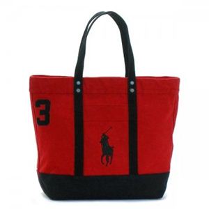 RalphLauren（ラルフローレン） トートバッグ BIG PP TOTE 4051582 2510N RL 2000 RED W／ BLACK TRIM