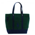 RalphLauren（ラルフローレン） トートバッグ BIG PP TOTE 4051582 2536K NEW FOREST W／ NEWPORT NAVY TRIM