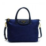 Prada（プラダ） トートバッグ TESSUTO+SAFFIANO BN2106 F0016 BLUETTE