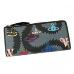 Vivienne Westwood（ヴィヴィアンウエストウッド） 長財布 SQUIGGLE LOGOMANIA 32224 MULTICOLOR BLACK