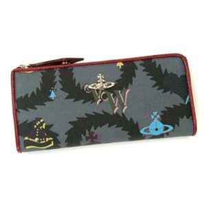 Vivienne Westwood（ヴィヴィアンウエストウッド） 長財布 SQUIGGLE LOGOMANIA 32224 MULTICOLOR RED