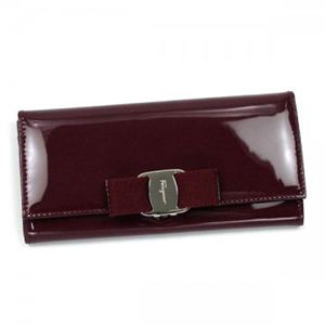 Ferragamo（フェラガモ） 長財布 MISS VARA BOW CLIP V 22B559 514454 BORDEAUX