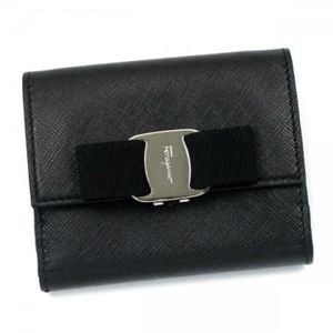 Ferragamo（フェラガモ） Wホック財布 MISS VARA 22A926 447334 NERO