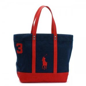 RalphLauren（ラルフローレン） トートバッグ BIG PP TOTE 4051582 250GB NEWPORT NAVY W／ RL2000 RED TRIME