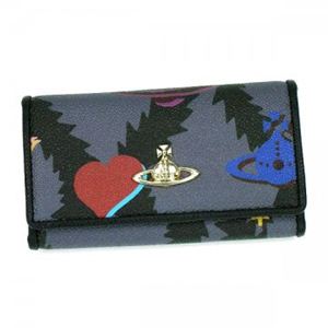 Vivienne Westwood（ヴィヴィアンウエストウッド） キーケース SQUIGGLE LOGOMANIA 32217 MULTICOLOR BLACK