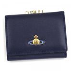 Vivienne Westwood（ヴィヴィアンウエストウッド） 三つ折り財布（小銭入れ付） NAPPA 1311V NAVY