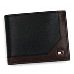 TOMMY HILFIGER（トミーヒルフィガー） 二つ折り財布（小銭入れ付） GENEVA 0091-4618／01 BLACK／BROWN