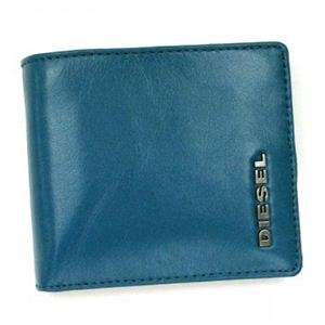 DIESEL（ディーゼル） 二つ折り財布（小銭入れ付） FRESH ＆amp; BRIGHT X01268 H4433 OCEAN DEPTHS ／SILVER MINK