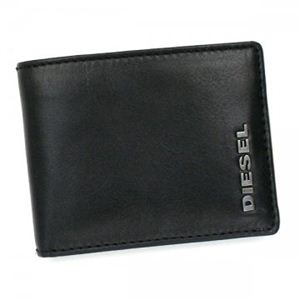 DIESEL（ディーゼル） 二つ折り財布（小銭入れ付） FRESH ＆amp; BRIGHT X01269 H2937 BLACK ／ SILVER MINK