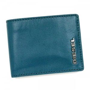 DIESEL（ディーゼル） 二つ折り財布（小銭入れ付） FRESH ＆amp; BRIGHT X01269 H4433 OCEAN DEPTHS ／SILVER MINK