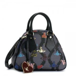 Vivienne Westwood（ヴィヴィアンウエストウッド） ハンドバッグ SQUIGGLE LOGOMANIA 13183 BLACK