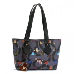 Vivienne Westwood（ヴィヴィアンウエストウッド） トートバッグ SQUIGGLE LOGOMANIA 13184 BLACK