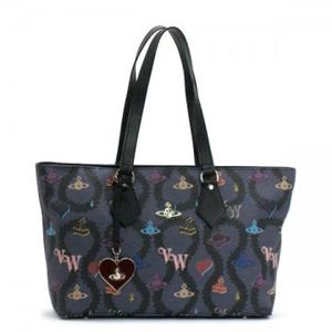 Vivienne Westwood（ヴィヴィアンウエストウッド） トートバッグ SQUIGGLE LOGOMANIA 13185 BLACK