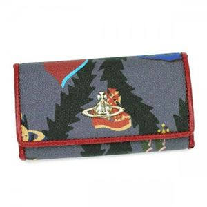 Vivienne Westwood（ヴィヴィアンウエストウッド） キーケース SQUIGGLE LOGOMANIA 32217 MULTICOLOR RED