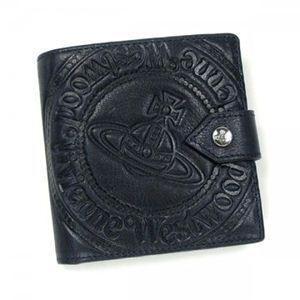 Vivienne Westwood（ヴィヴィアンウエストウッド） 二つ折り財布（小銭入れ付） MAN VITELLO 2814 NAVY