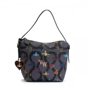 Vivienne Westwood（ヴィヴィアンウエストウッド） ショルダーバッグ SQUIGGLE LOGOMANIA 13188 BLACK