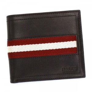 Bally（バリー） 二つ折り財布（小銭入れ付） TRAINSPOTTING TYE 271 CHOCOLATE RED／WHITE