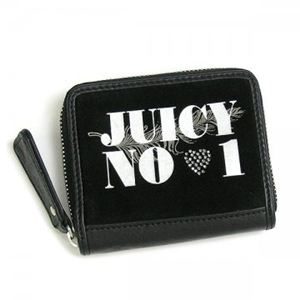 JUICY COUTURE（ジューシークチュール） 二つ折り財布（小銭入れ付） FASHON VELOUR LOVE P YSRU1687 1 BLACK