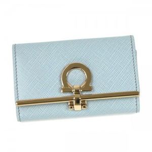 Ferragamo（フェラガモ） キーケース GANCINI ICONA VITTEL 224627 537642 BLUE PASTEL