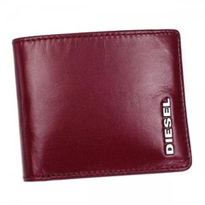 DIESEL（ディーゼル） 二つ折り財布（小銭入れ付） FRESH ＆amp; BRIGHT X01268 H4327 BEET RED ／ BLUESTONE