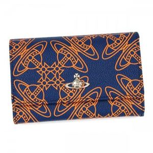 Vivienne Westwood（ヴィヴィアンウエストウッド） 二つ折り財布（小銭入れ付） LOGOMANIA 32334 BLUE