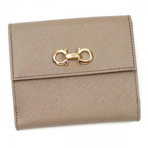 Ferragamo（フェラガモ） Wホック財布 GANCINI ICONA VITTEL 22A960 510395 GREY OPAL