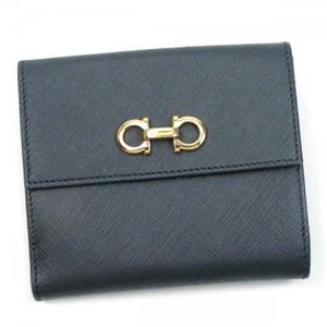 Ferragamo（フェラガモ） Wホック財布 GANCINI ICONA VITTEL 22A960 520848 CHARCOAL