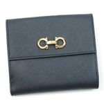 Ferragamo（フェラガモ） Wホック財布 GANCINI ICONA VITTEL 22A960 520848 CHARCOAL